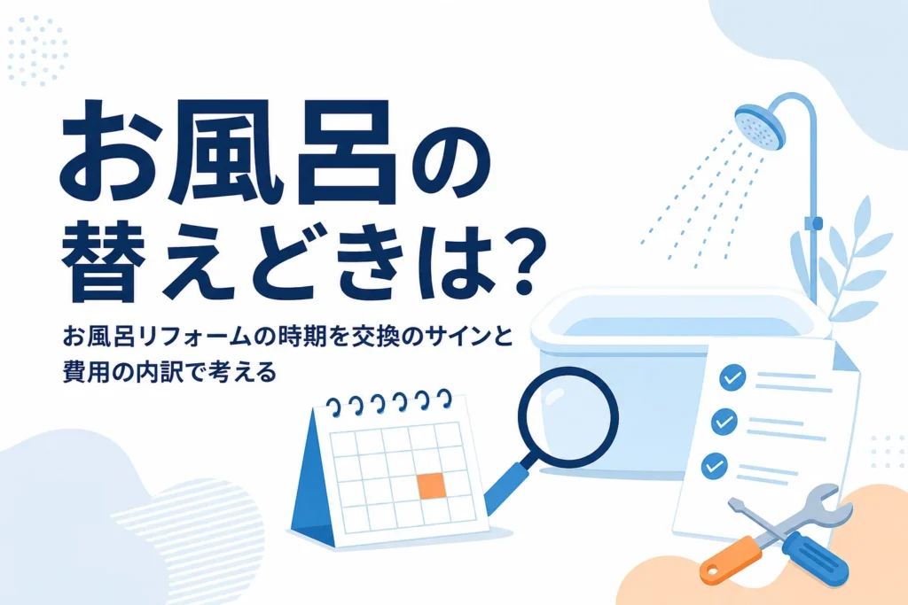 お風呂リフォームの時期を交換のサインと費用の内訳から考える記事のアイキャッチ